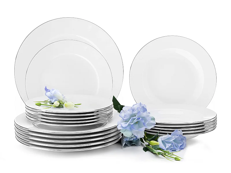 Essservice 6 Personen (18 tlg) - Weiß - MUSCARI