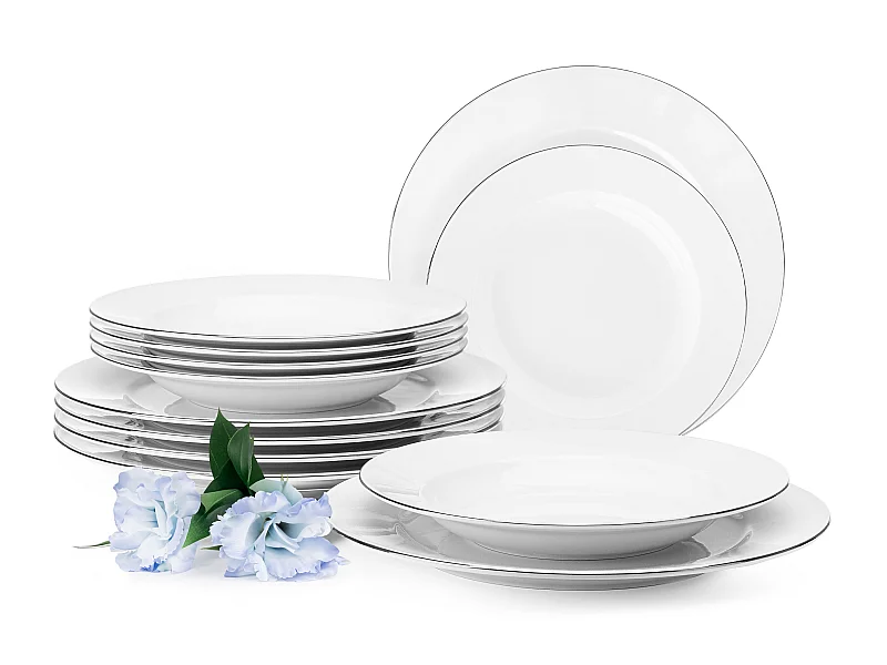 Essservice 6 Personen (12 tlg) - Weiß - MUSCARI