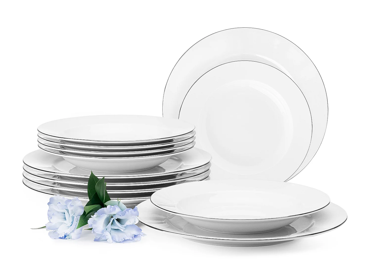 Essservice 6 Personen (12 tlg) - Weiß - MUSCARI