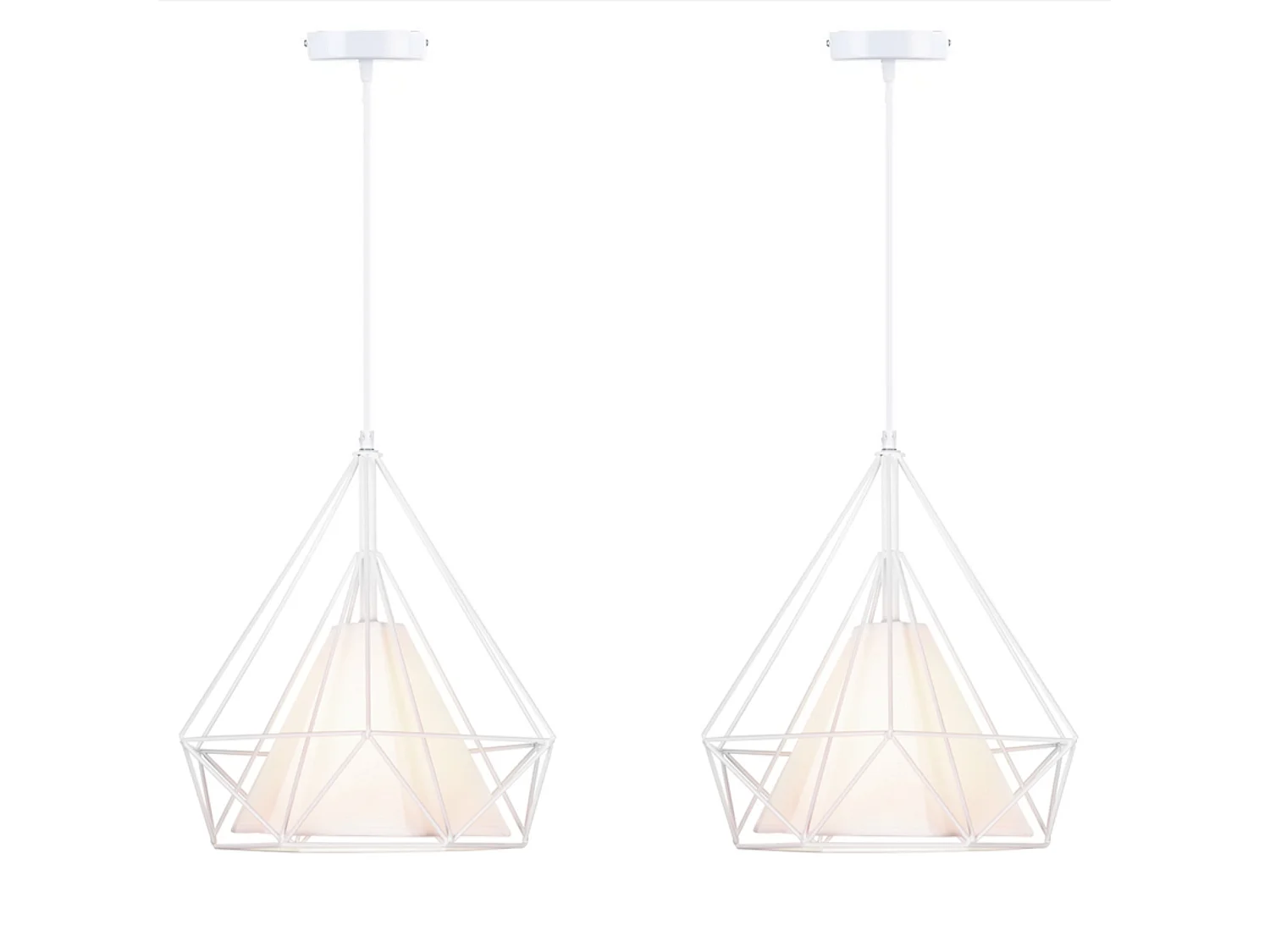 Hängelampe im skandinavischen Stil 2-er Set - Weiß - ACOS