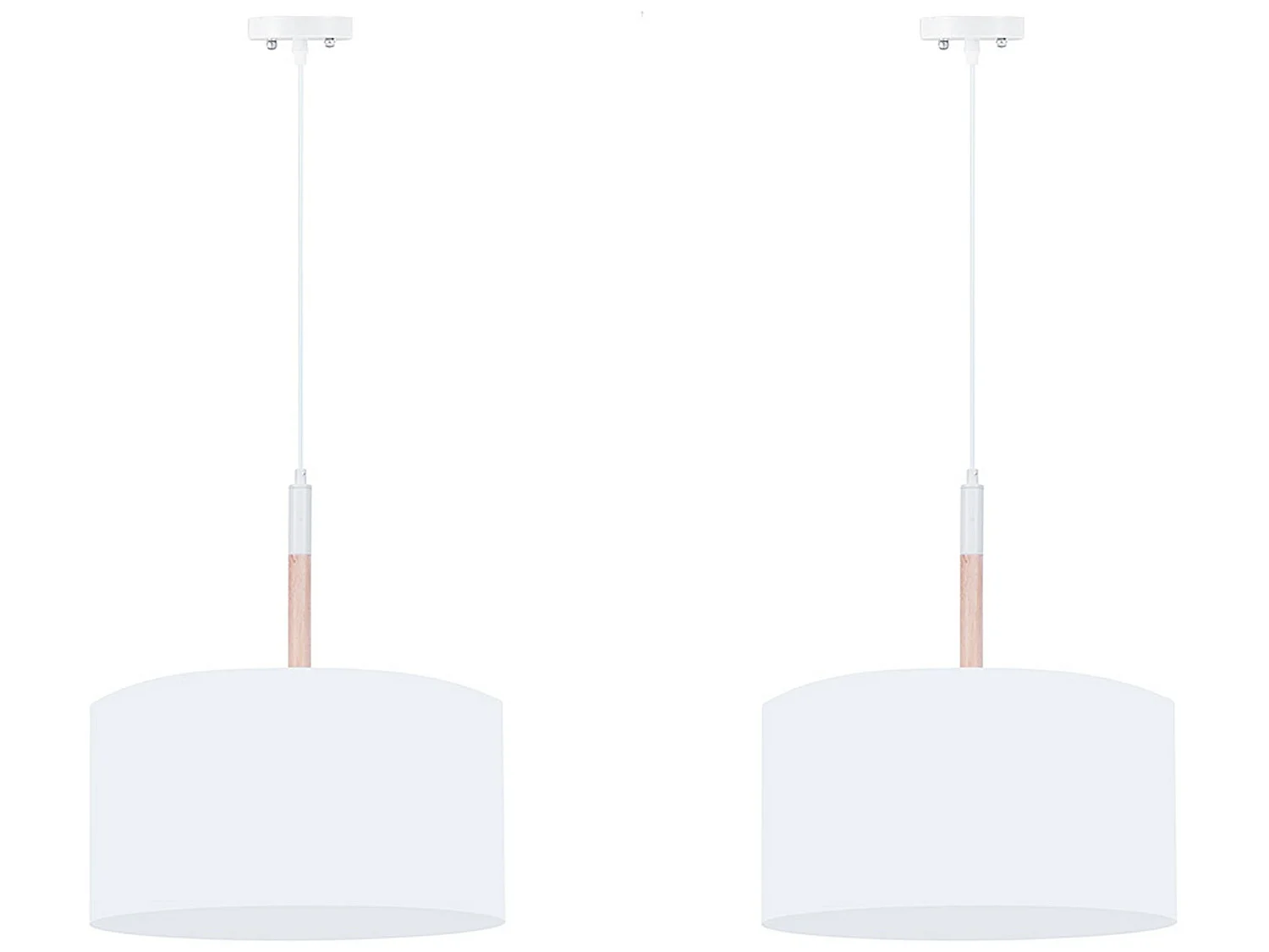 Hängelampe im skandinavischen Stil 2-er Set - Weiß - PLISO