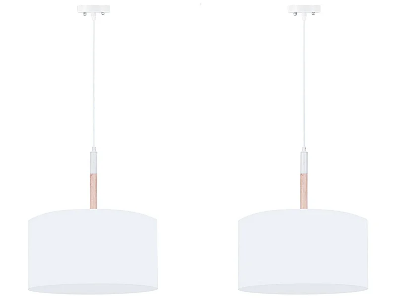 Hängelampe im skandinavischen Stil 2-er Set - Weiß - PLISO