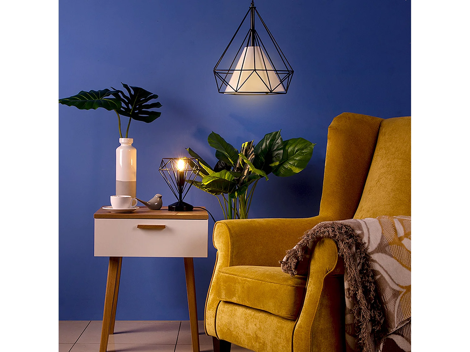 Hängelampe im skandinavischen Stil 2-er Set - Schwarz - ACOS