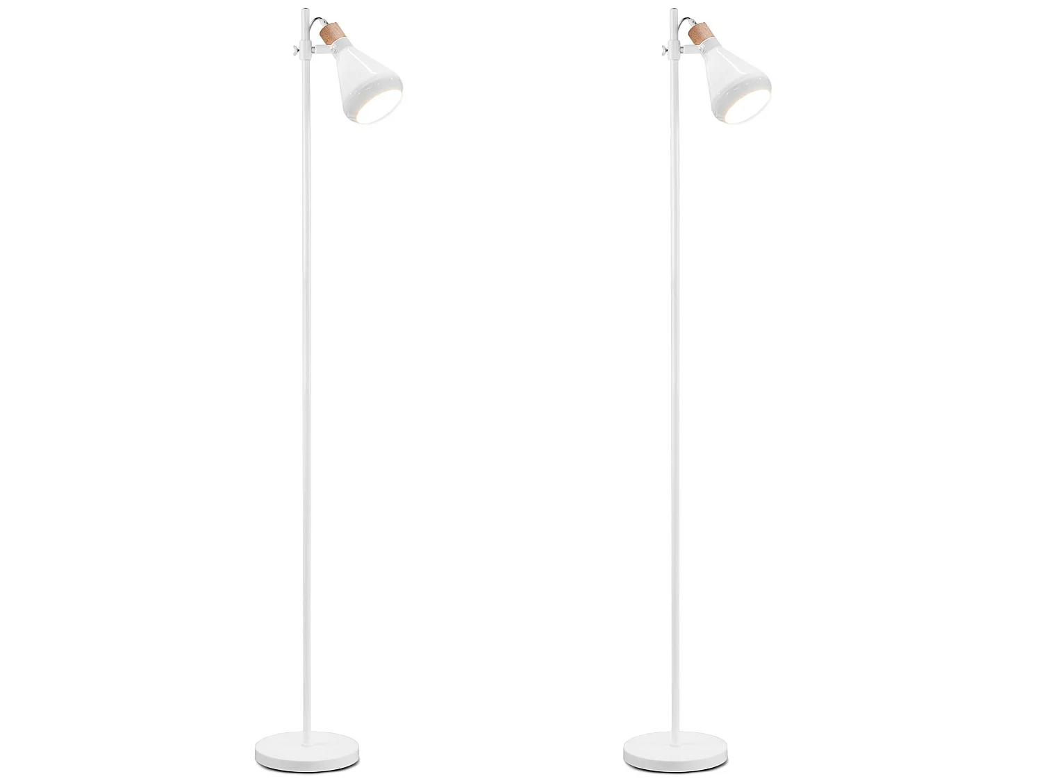 Stehlampe im skandinavischen Stil 2-er Set - Weiß - CORTODI