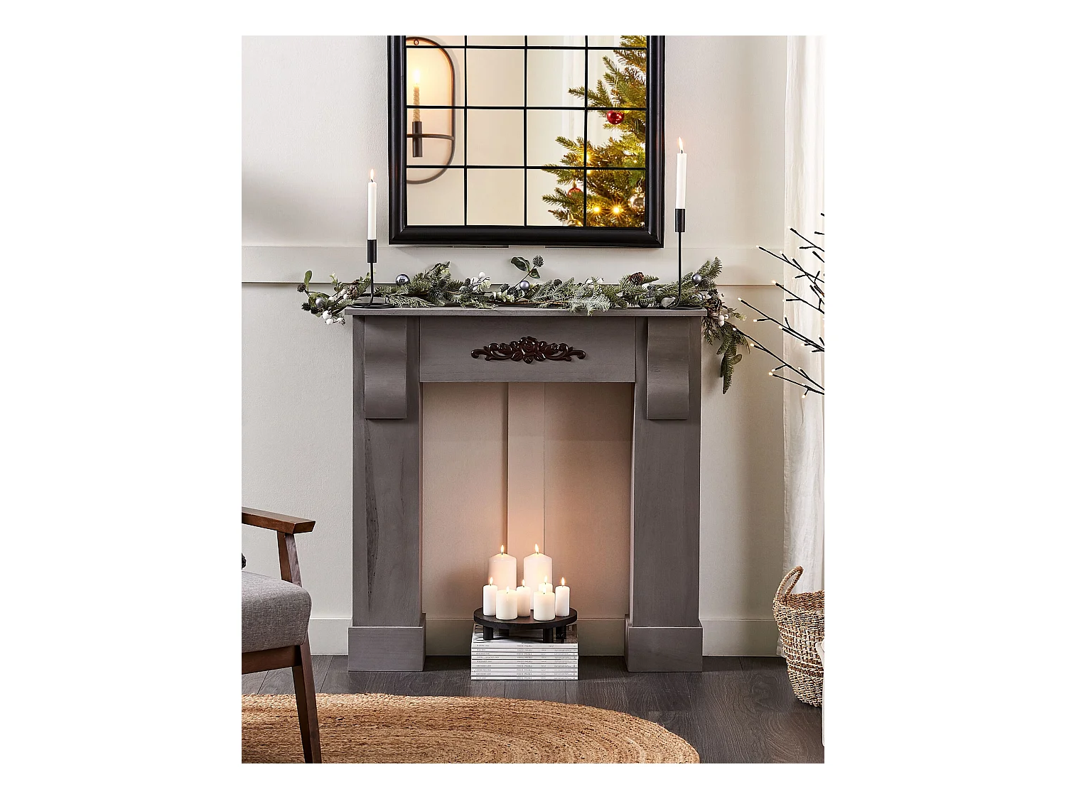 Marco para chimenea MANDRE Gris