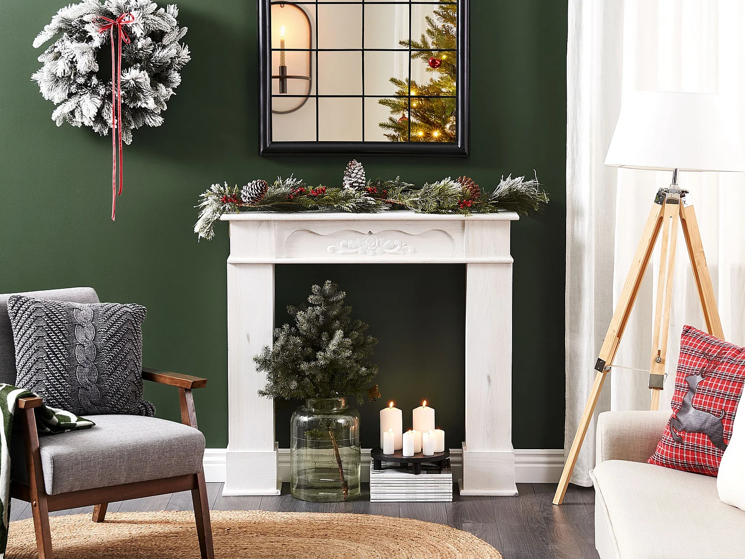 Cornija de lareira NARNIA Branco creme