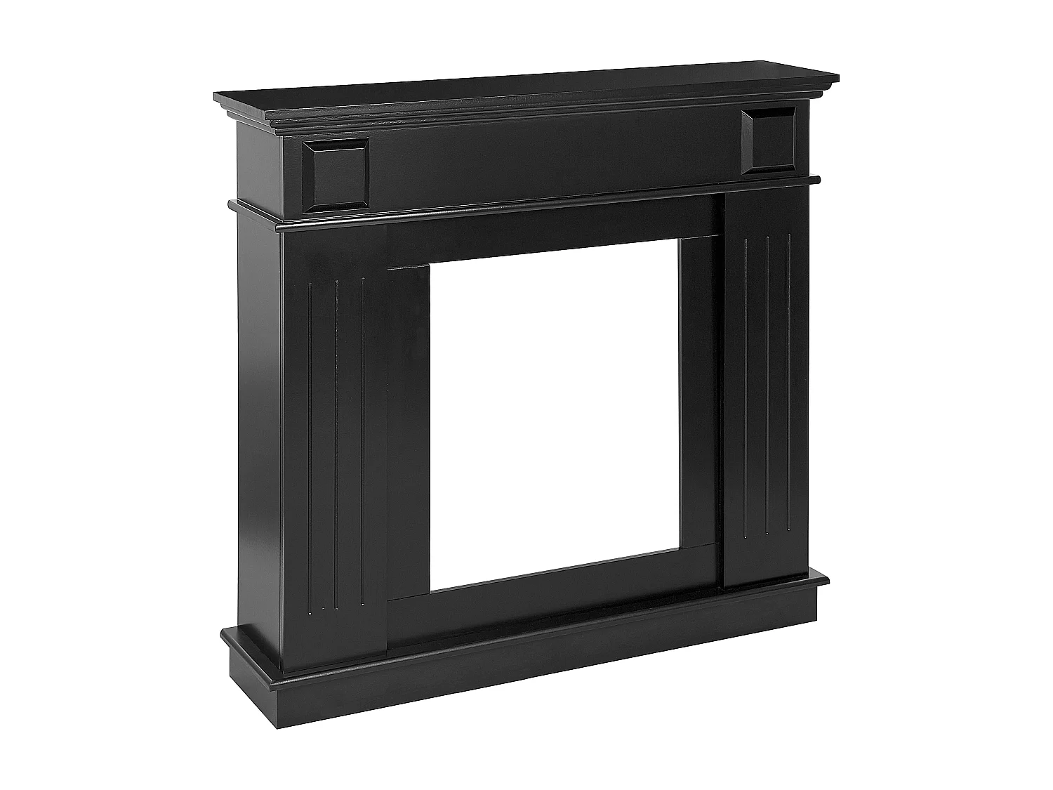 Kaminumrandung schwarz 26 x 110 x 100 cm TUMARE