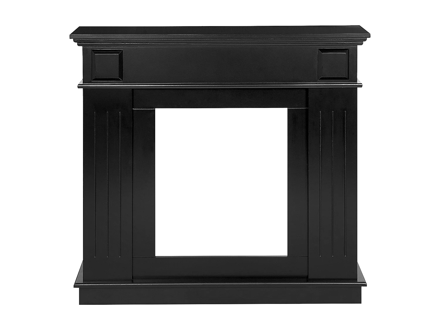 Kaminumrandung schwarz 26 x 110 x 100 cm TUMARE