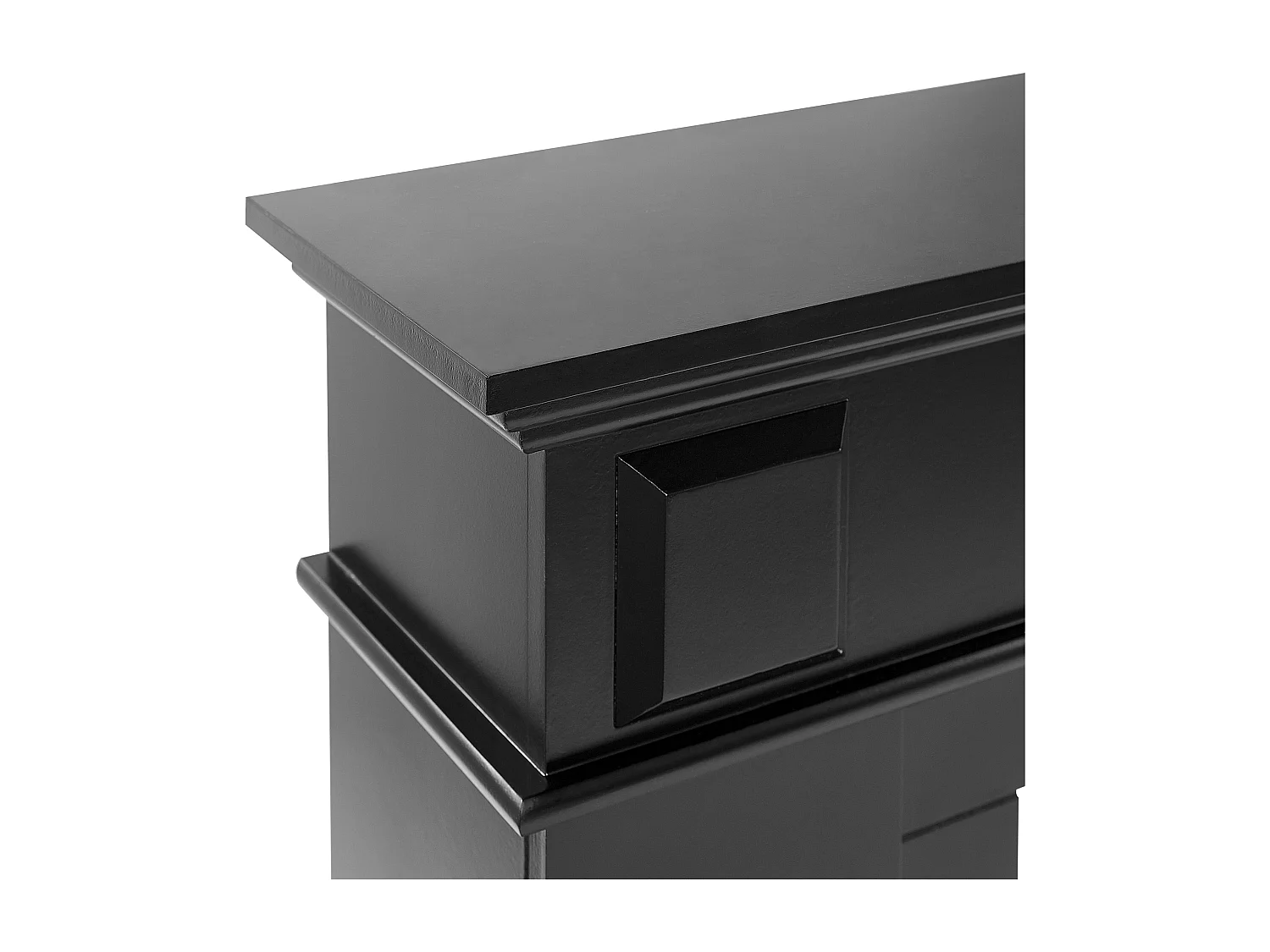 Kaminumrandung schwarz 26 x 110 x 100 cm TUMARE