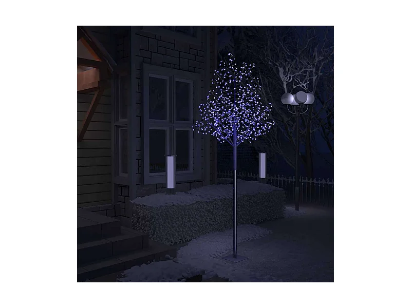 Kerstboom 600 LED's blauw licht kersenbloesem 300 cm