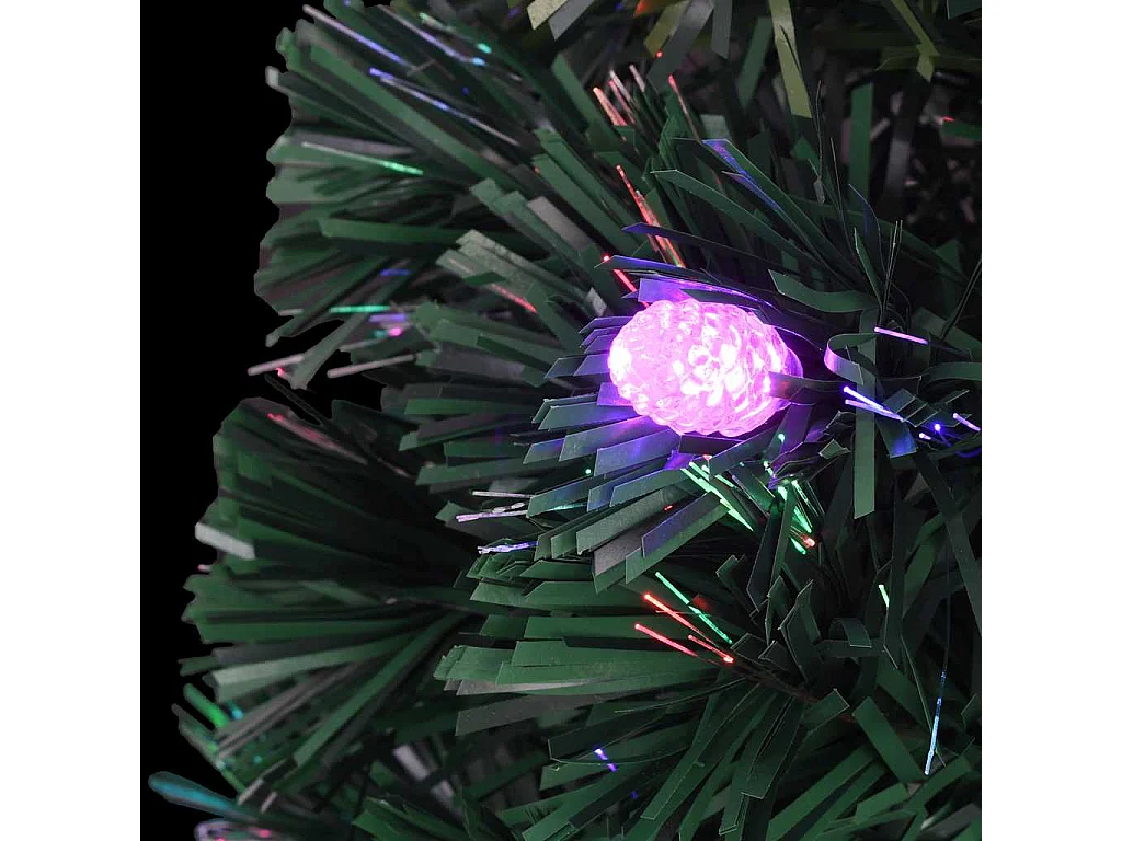 Albero di Natale Preilluminato con Supporto e LED 120 cm Fibra Ottica