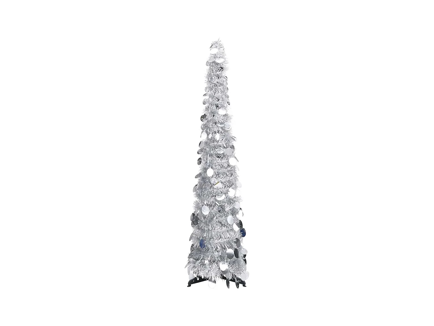 Künstlicher Pop-Up-Weihnachtsbaum Silber 120 cm PET