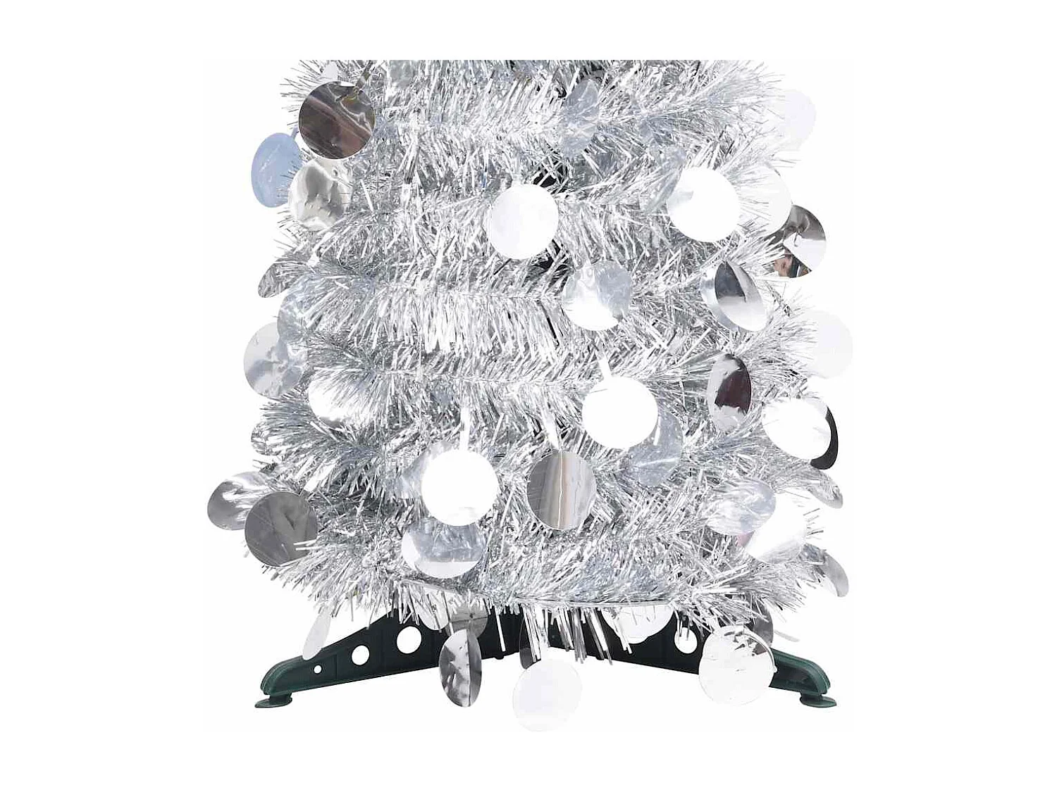 Künstlicher Pop-Up-Weihnachtsbaum Silber 120 cm PET