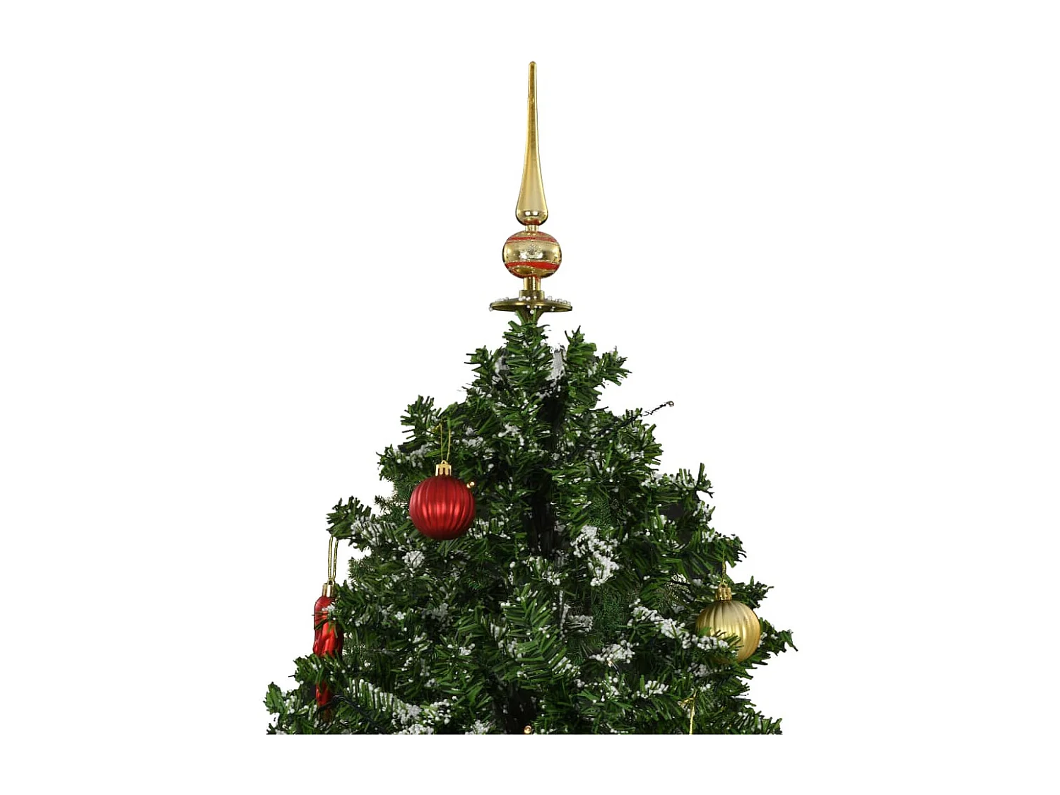 Kerstboom sneeuwend met paraplubasis 190 cm groen