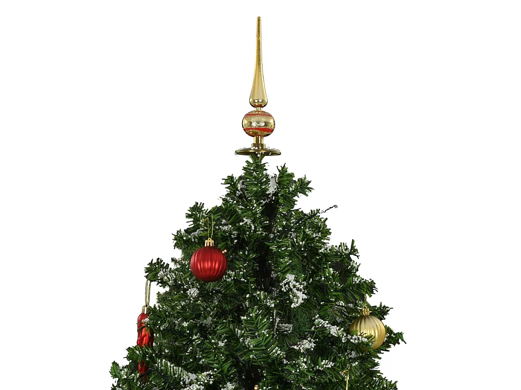 Arbre de Noël neigeux avec base de parapluie Vert 190 cm