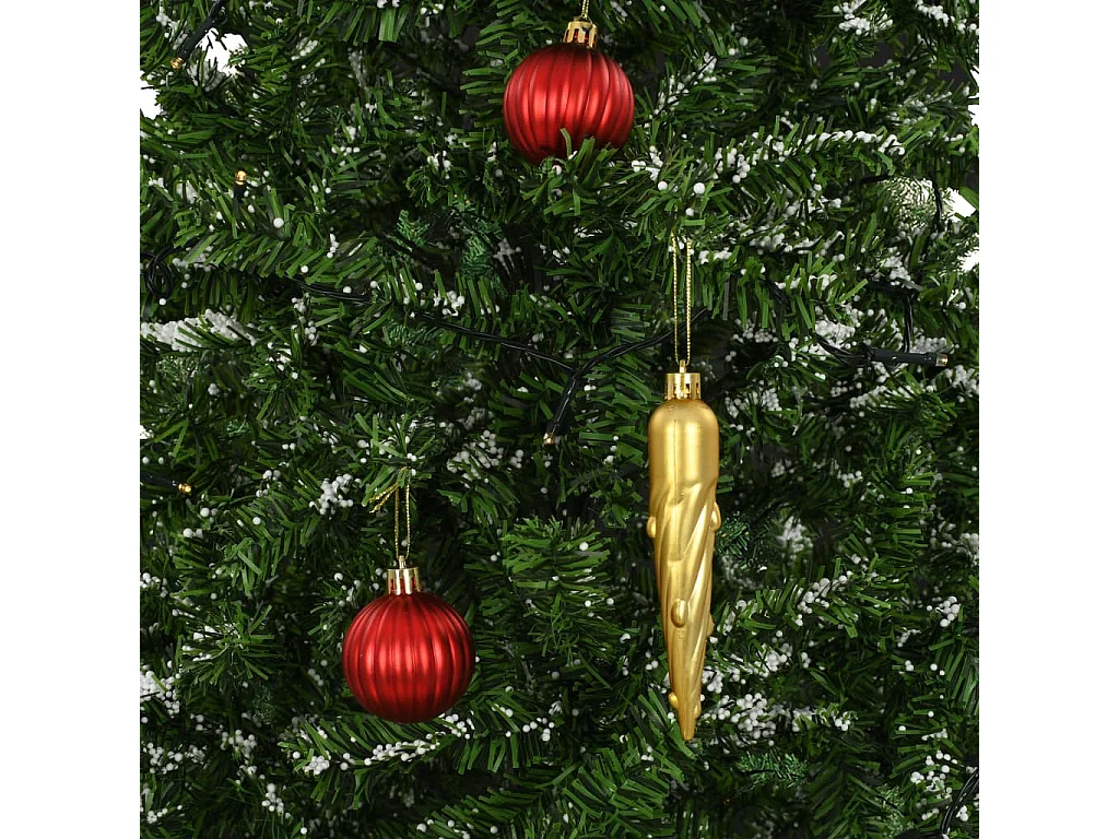 Arbre de Noël neigeux avec base de parapluie Vert 190 cm