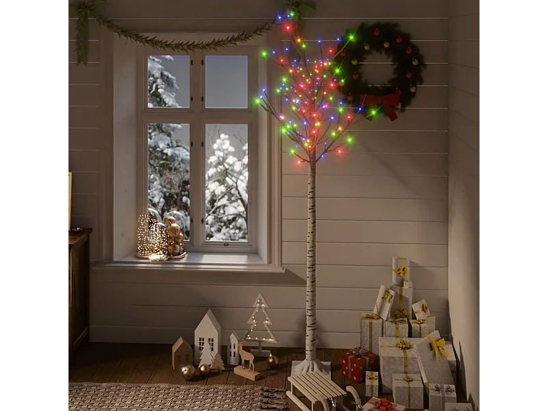 Albero Natale 180 LED 1,8 m Salice Colorato Interno Esterno