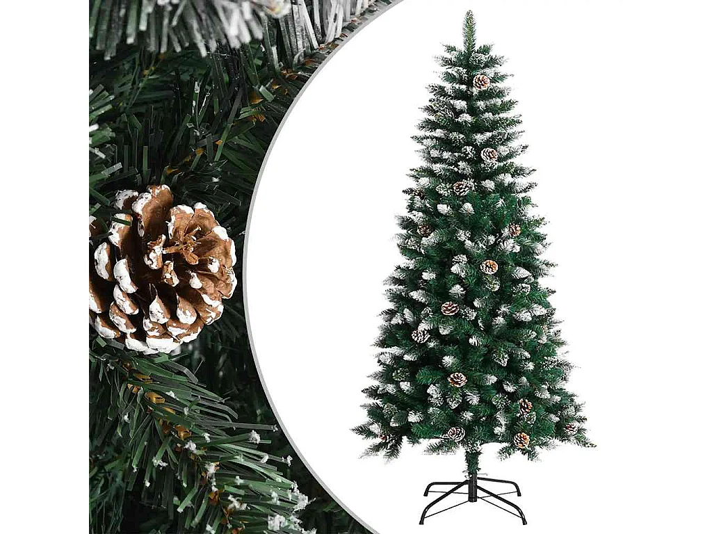 Kunstkerstboom met standaard 120 cm PVC groen