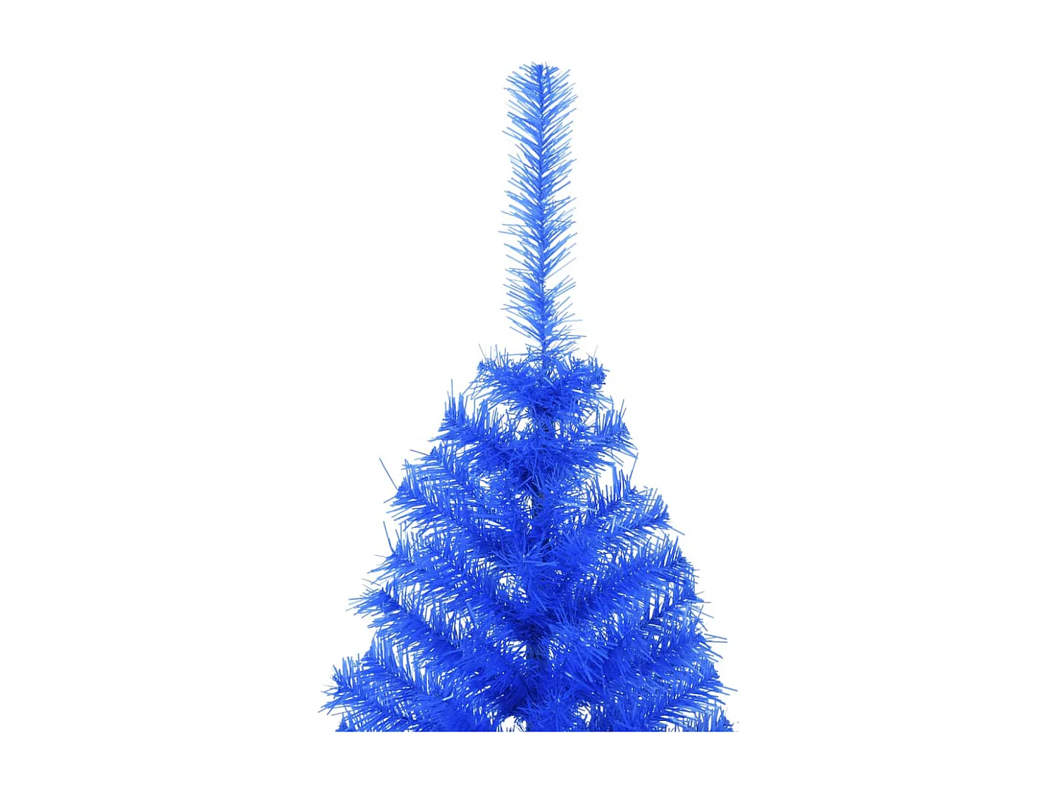 Meia árvore de Natal artificial com suporte 120 cm PVC azul
