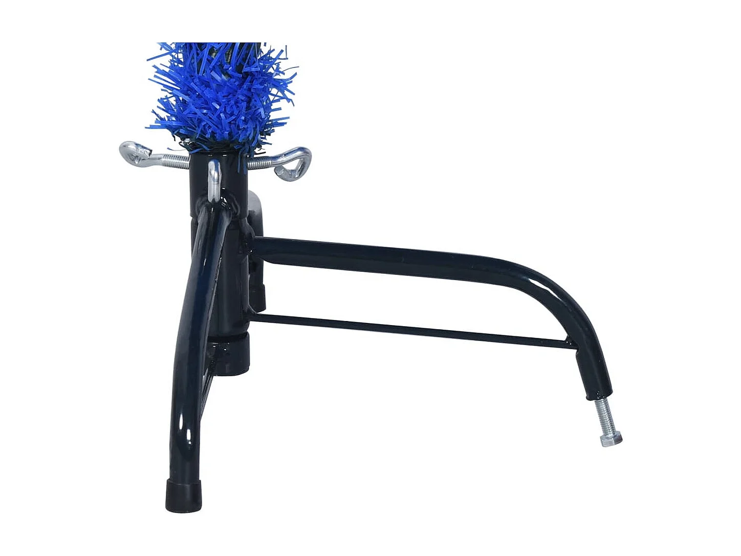 Meia árvore de Natal artificial com suporte 120 cm PVC azul