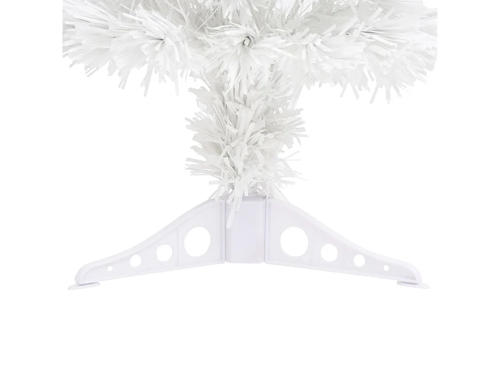 Arbre de Noël artificiel pré-éclairé blanc 64 cm fibre optique