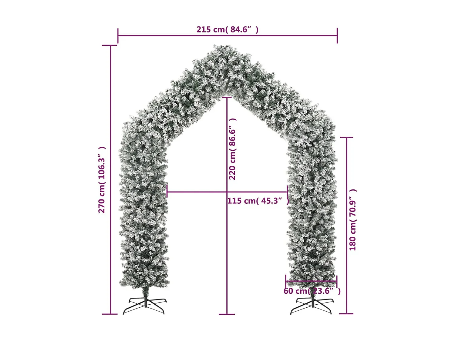 Weihnachtsgirlande Beschneit 270 cm