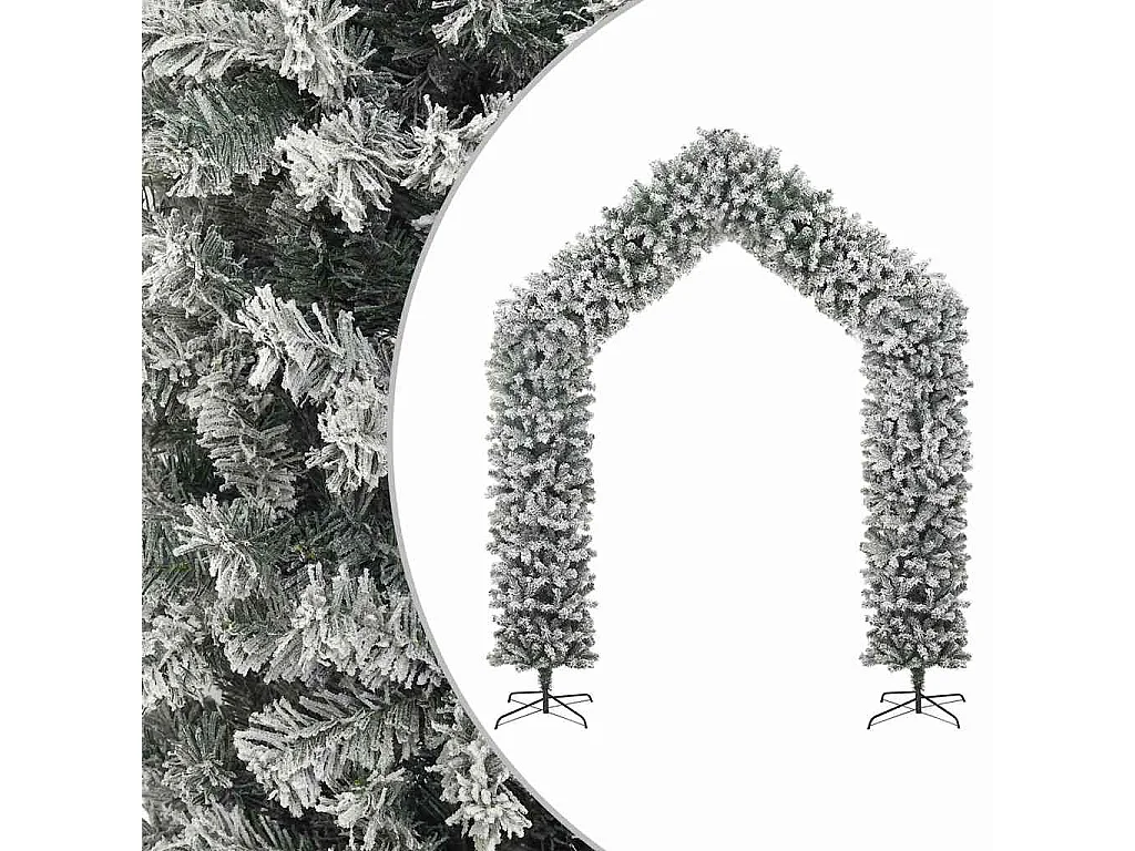 Arco de árbol de Navidad con aspecto nevado 270 cm