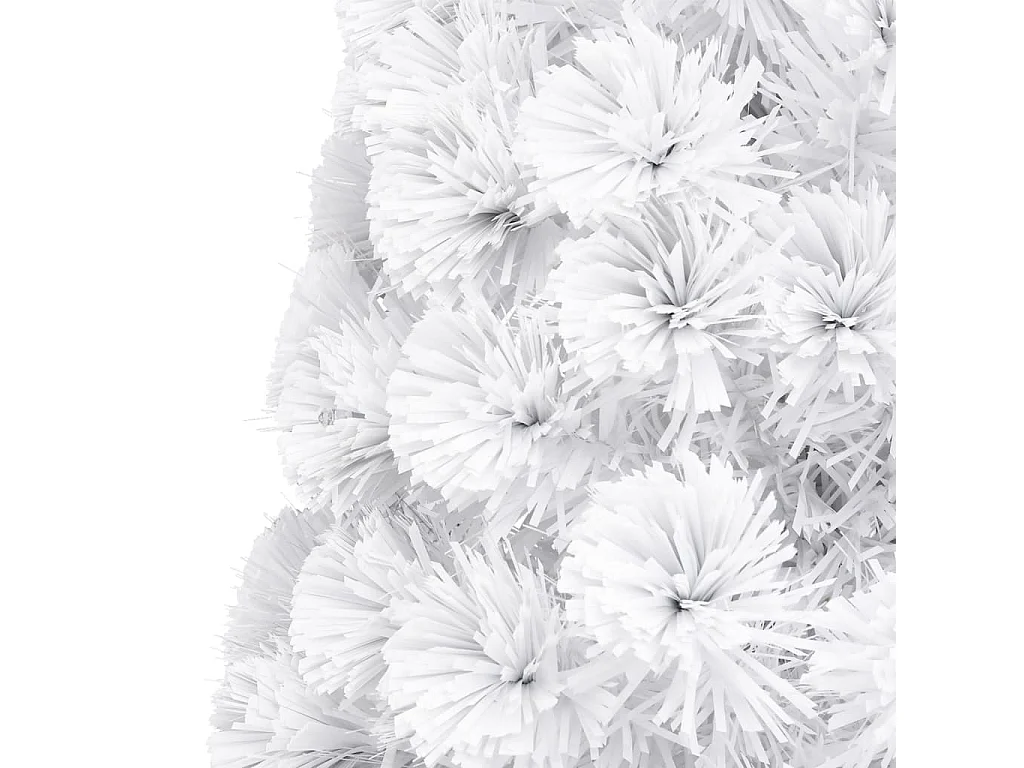 Arbre de Noël artificiel pré-éclairé blanc 180 cm fibre optique