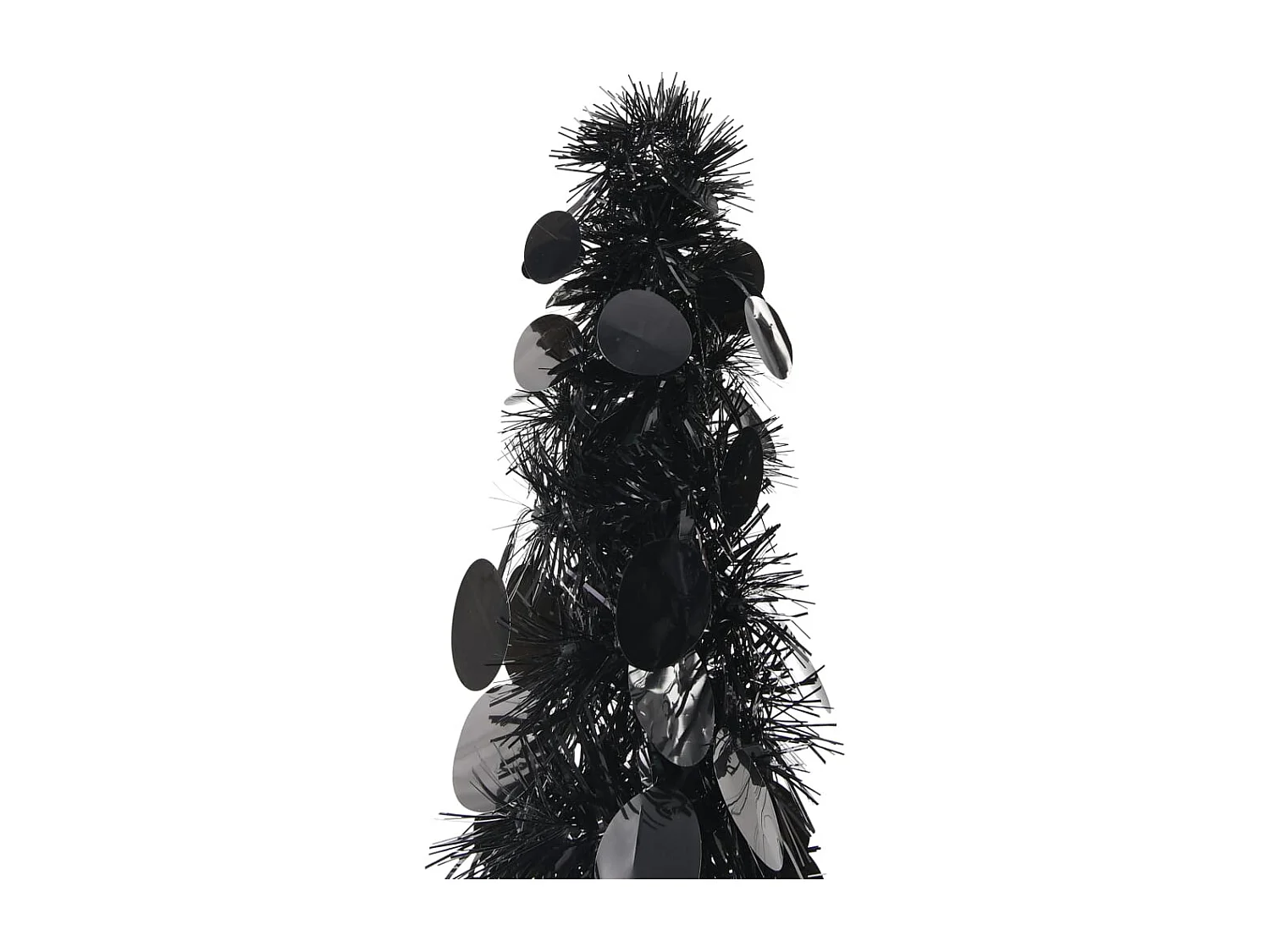 Sapin de Noël artificiel escamotable noir 180 cm PET