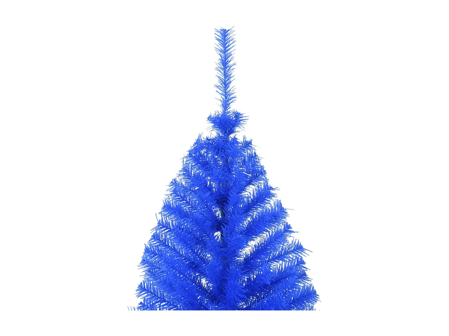 Meia árvore de Natal artificial com suporte 210 cm PVC azul