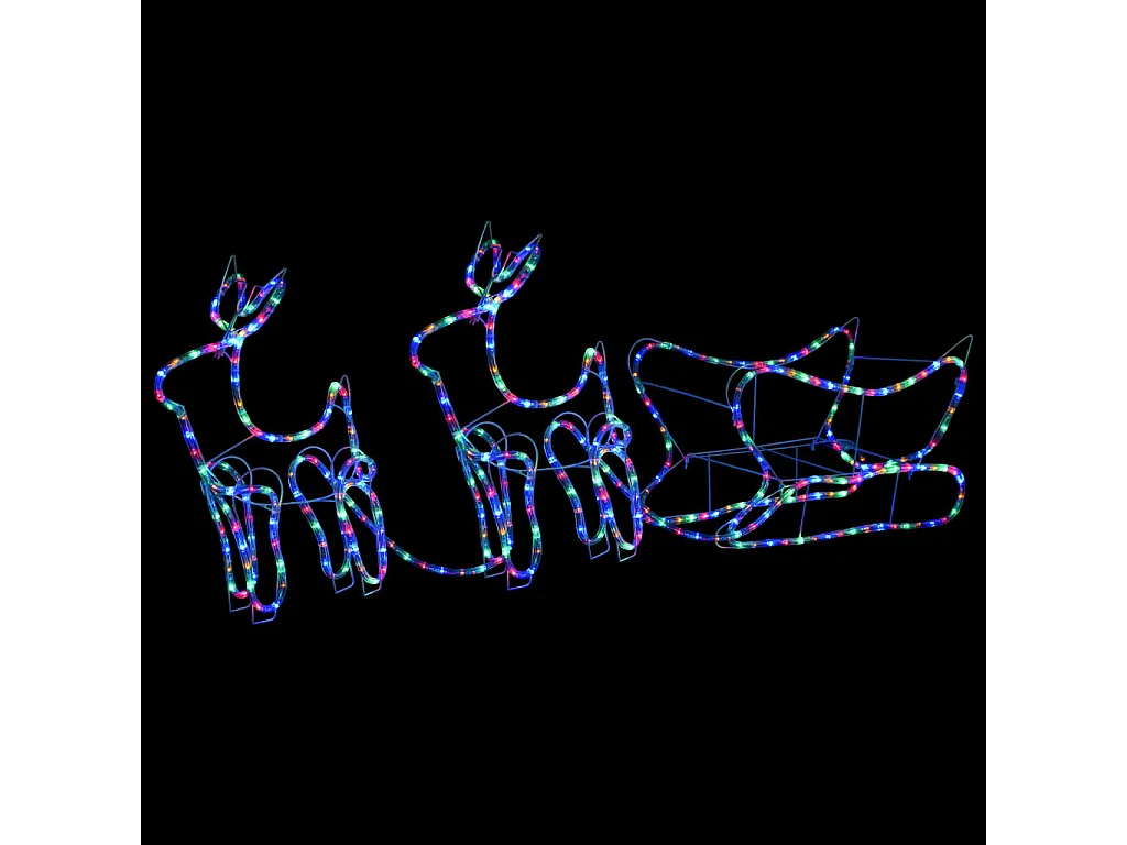Décoration de Noël d'extérieur Renne et traîneau 576 LED