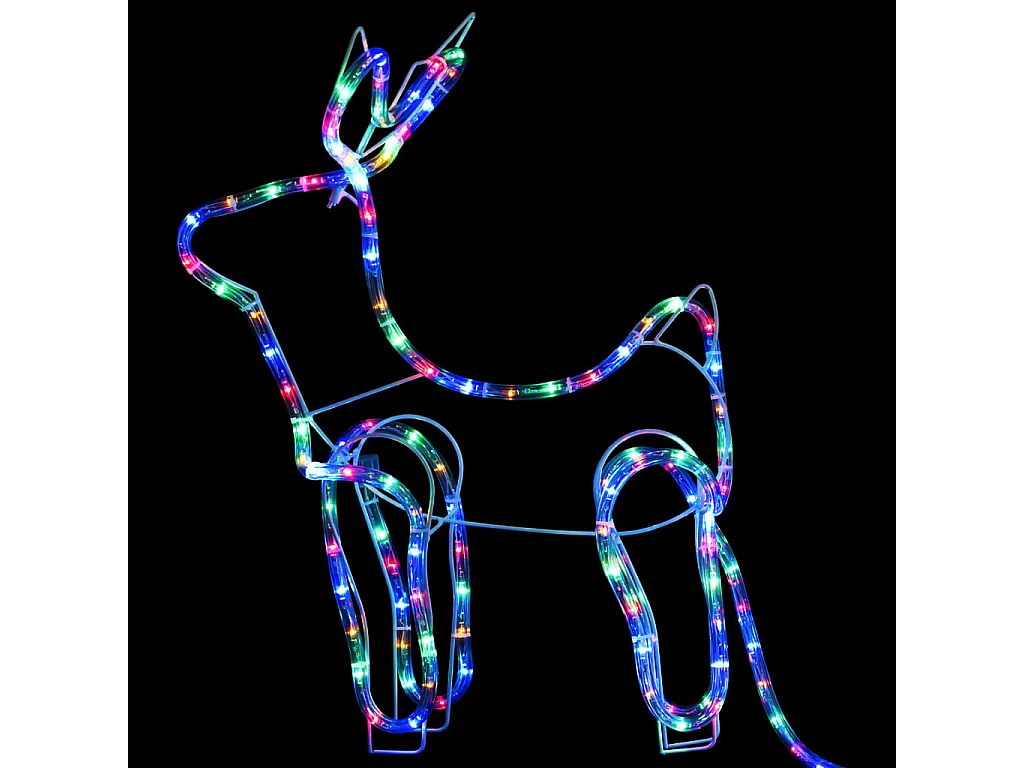 Décoration de Noël d'extérieur Renne et traîneau 576 LED