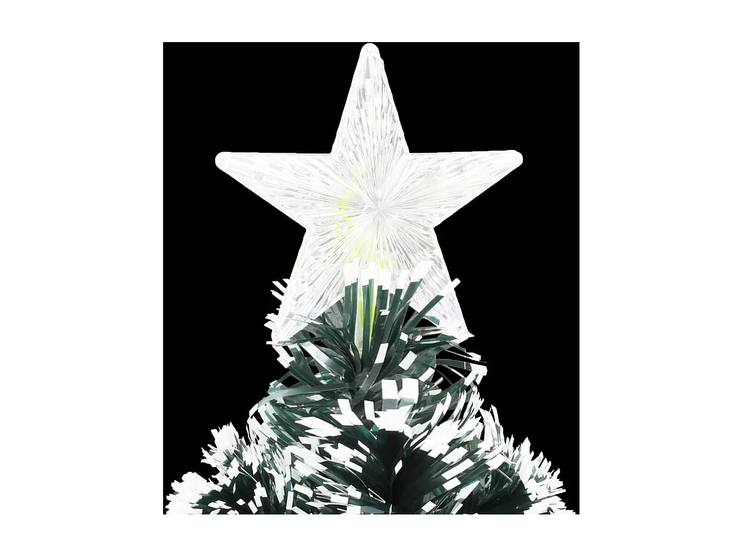 Albero di Natale Preilluminato con Supporto e LED 120 cm Fibra Ottica