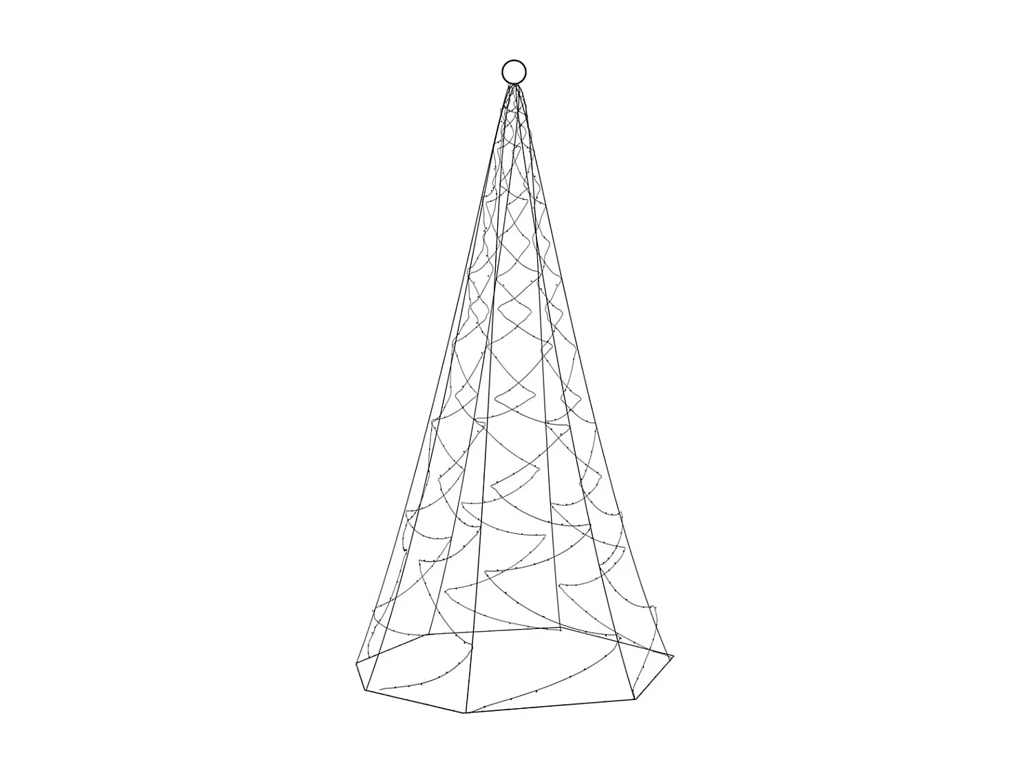 Sapin de Noël sur mât de drapeau 200 LED Blanc chaud 180 cm
