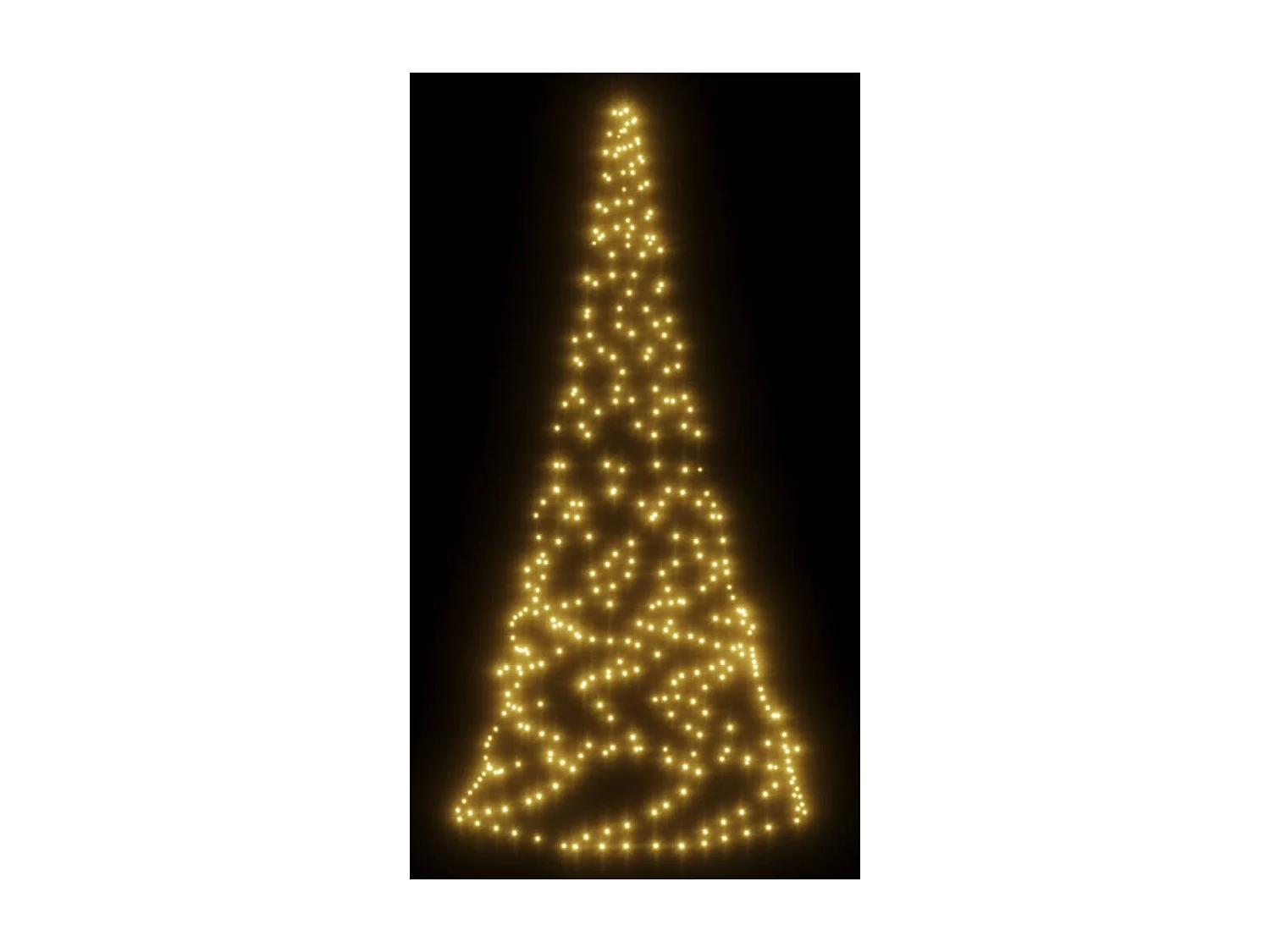 Sapin de Noël sur mât de drapeau 200 LED Blanc chaud 180 cm