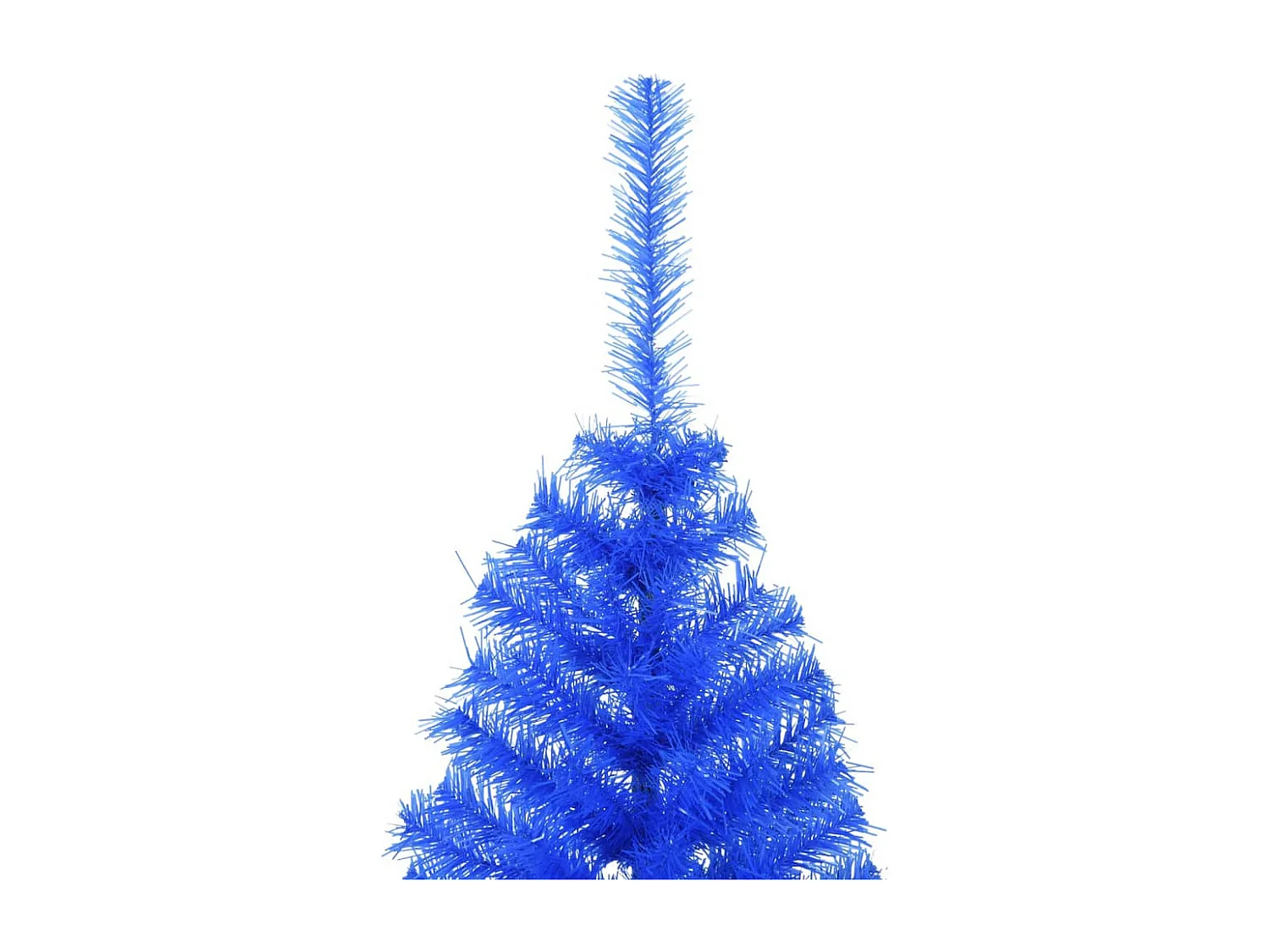 Meia árvore de Natal artificial com suporte 150 cm PVC azul