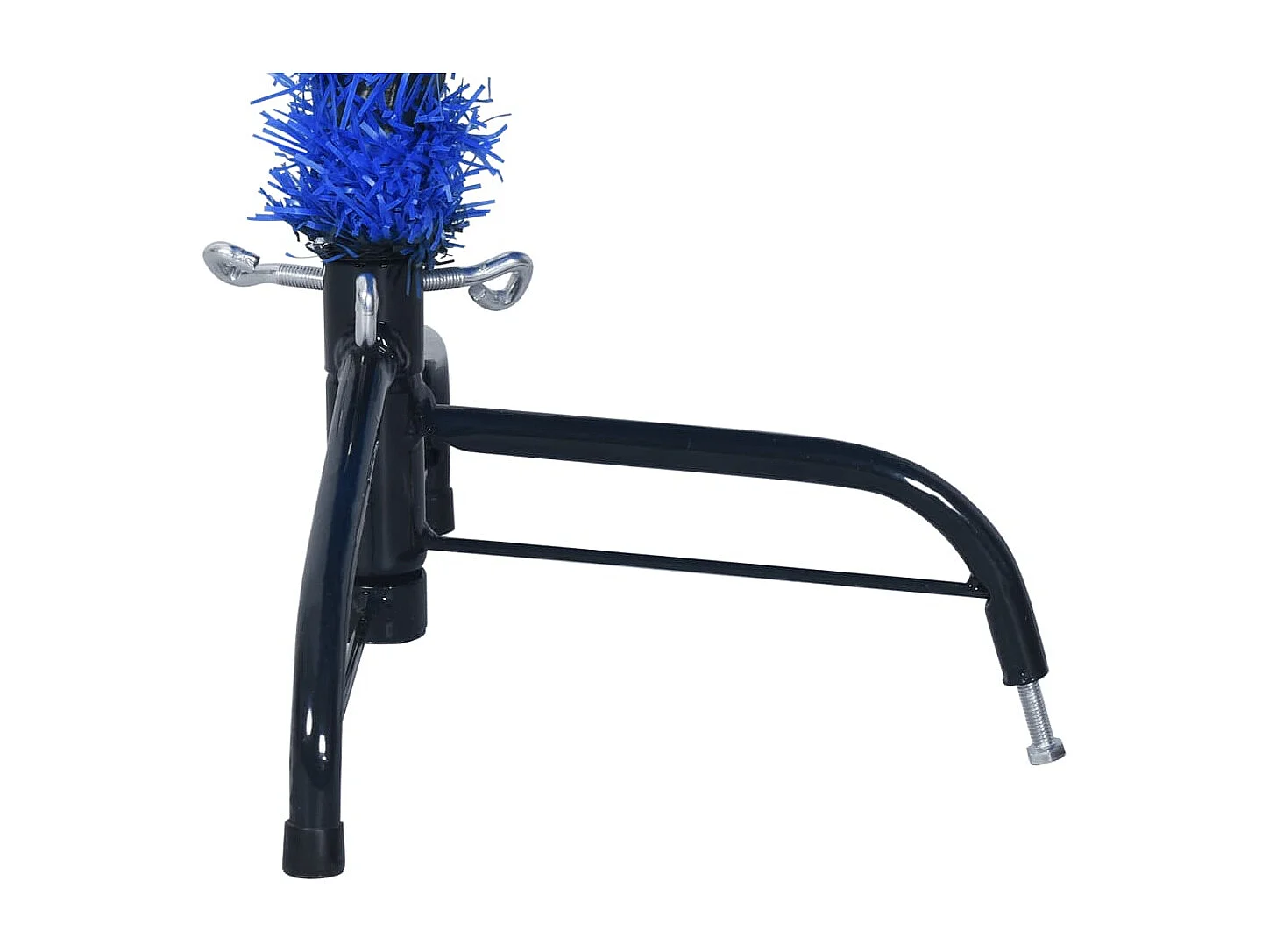 Meia árvore de Natal artificial com suporte 150 cm PVC azul