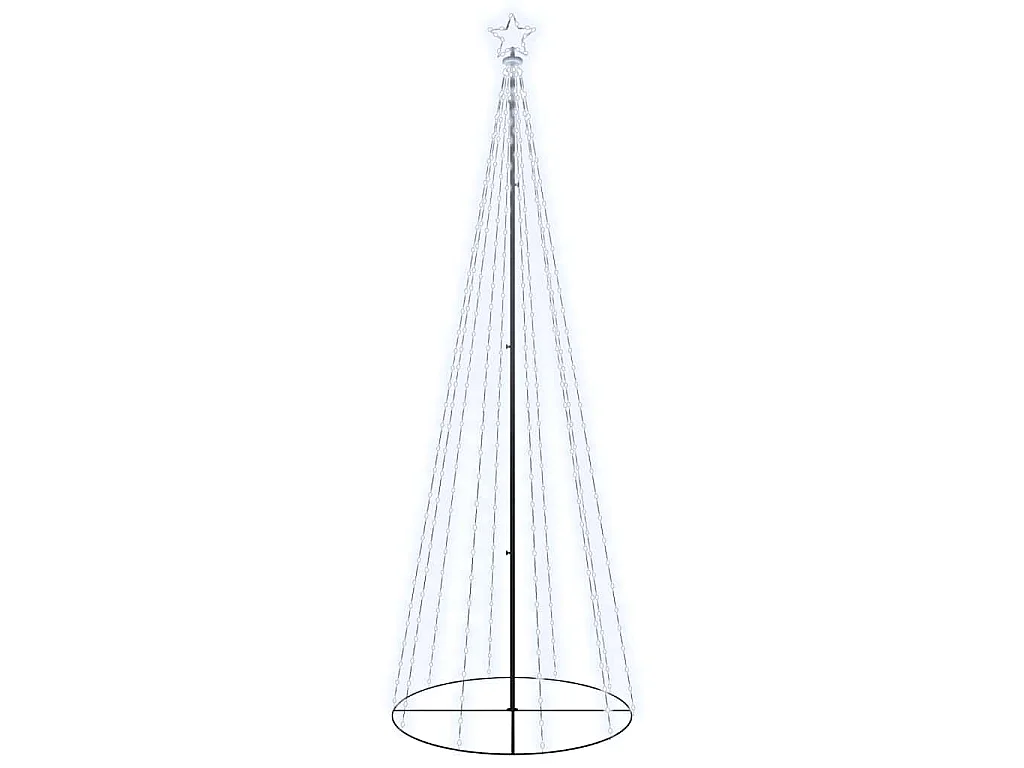Arbre de Noël cône 310 LED Blanc froid 100x300 cm