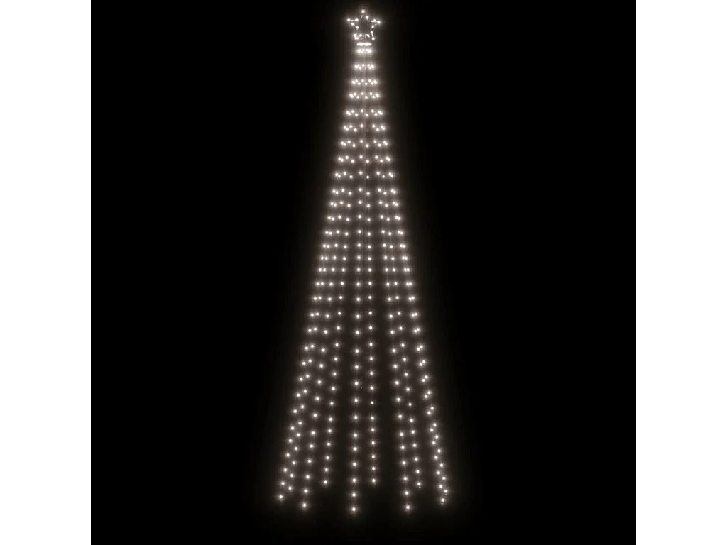 Arbre de Noël cône 310 LED Blanc froid 100x300 cm