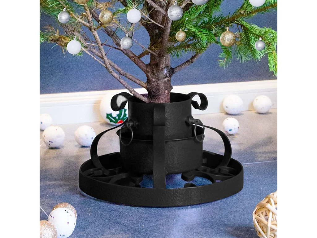 Support de sapin de Noël Noir 29x29x15,5 cm