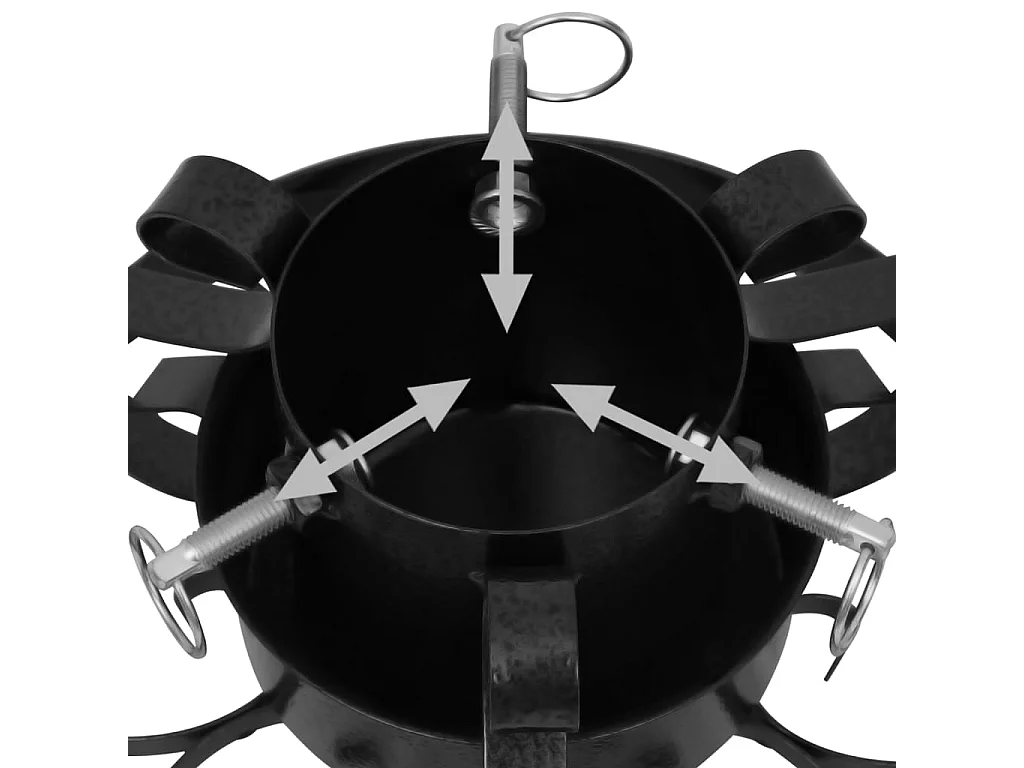 Suporte para árvore de Natal 29x29x15,5 cm preto