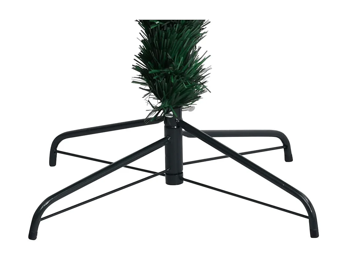Sapin de Noël artificiel avec support vert 210 cm fibre optique
