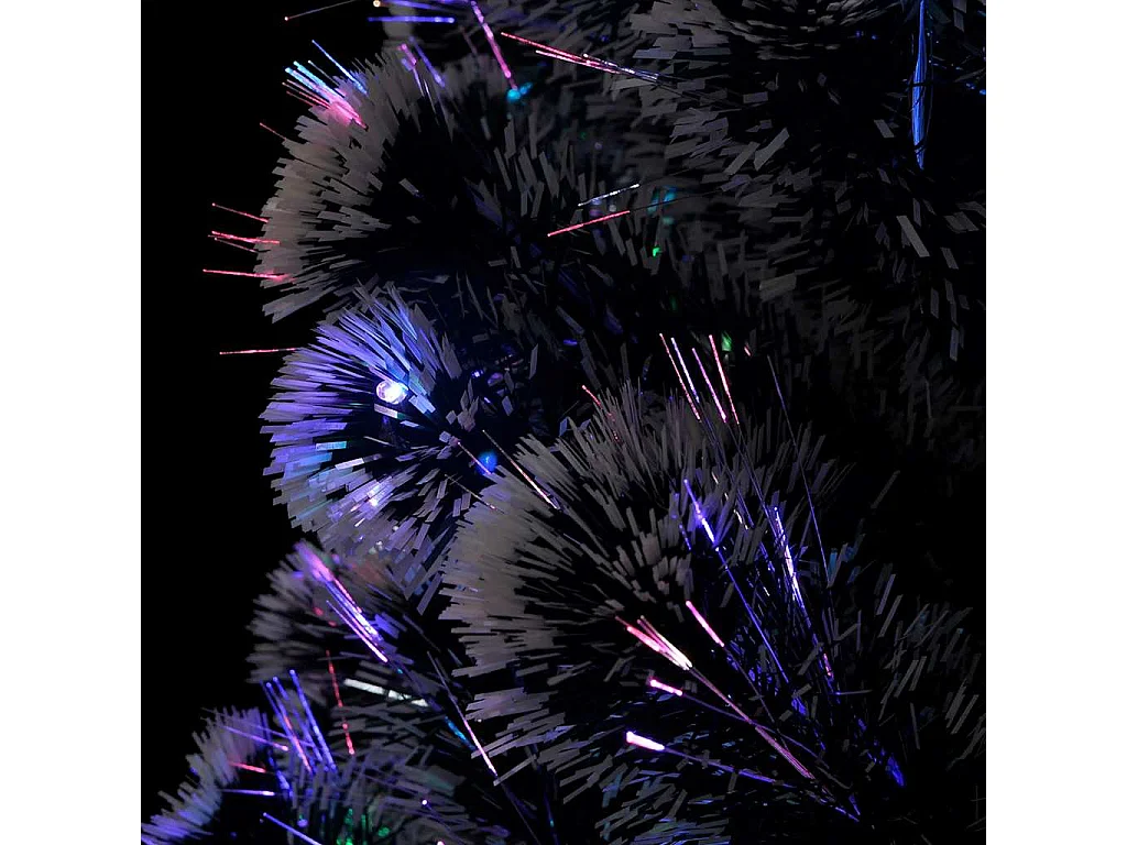 Árvore de Natal pré-iluminada c/ suporte e LED 210 cm fibra ótica