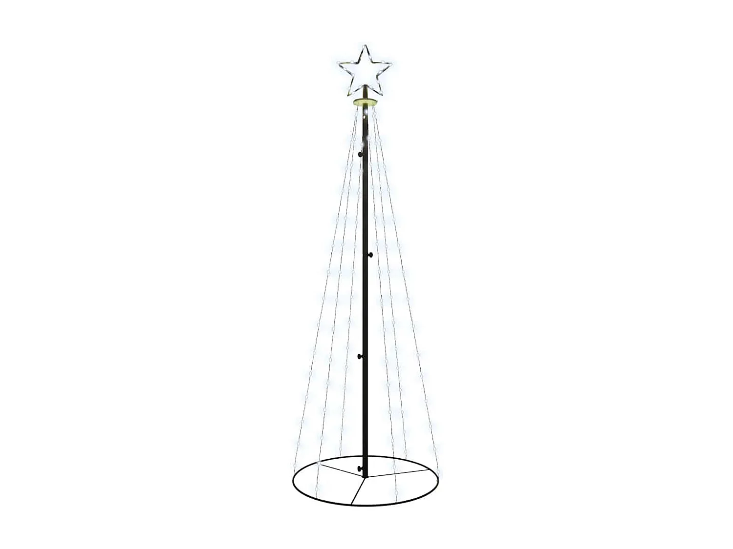 Arbre de Noël cône 108 LED Blanc froid 70x180 cm
