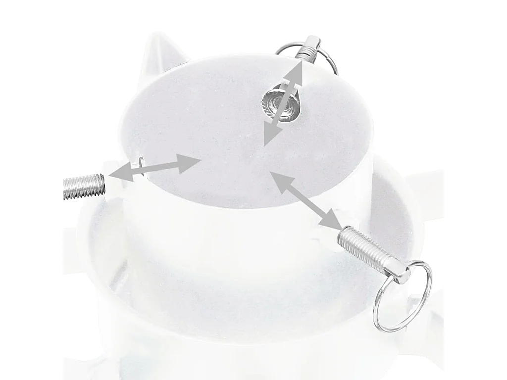 Support de sapin de Noël Blanc 47x47x13,5 cm