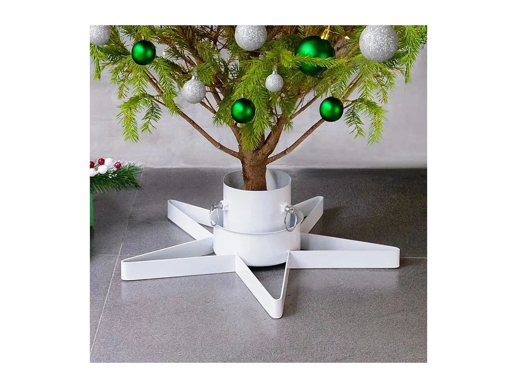 Support de sapin de Noël Blanc 47x47x13,5 cm