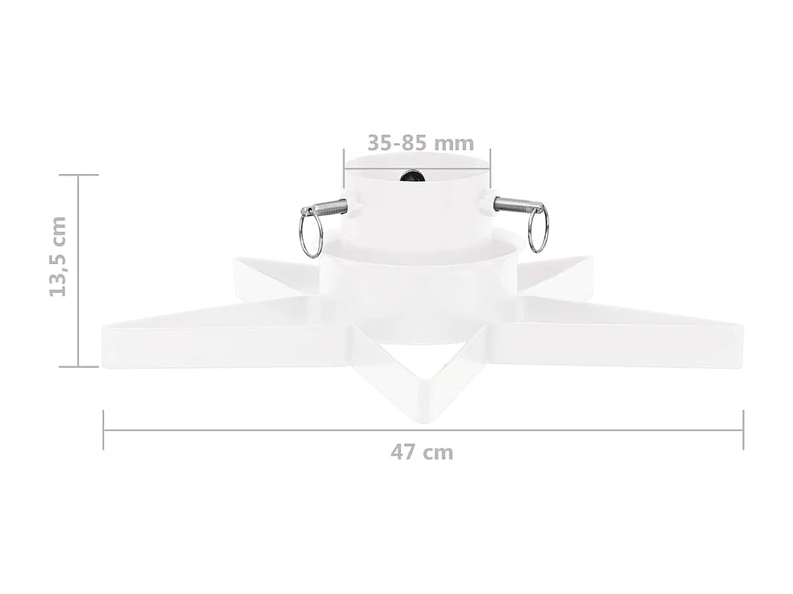 Kerstboomstandaard 47x47x13,5 cm wit