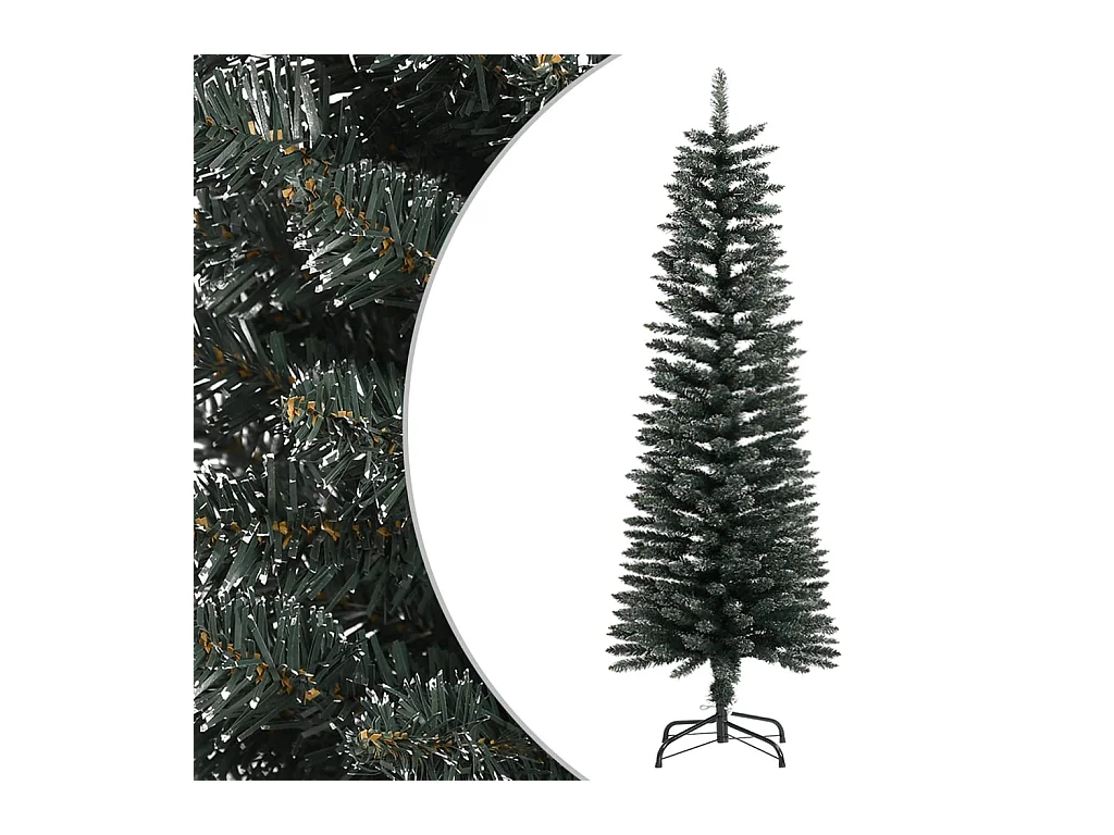 Kunstkerstboom met standaard smal 120 cm PVC groen