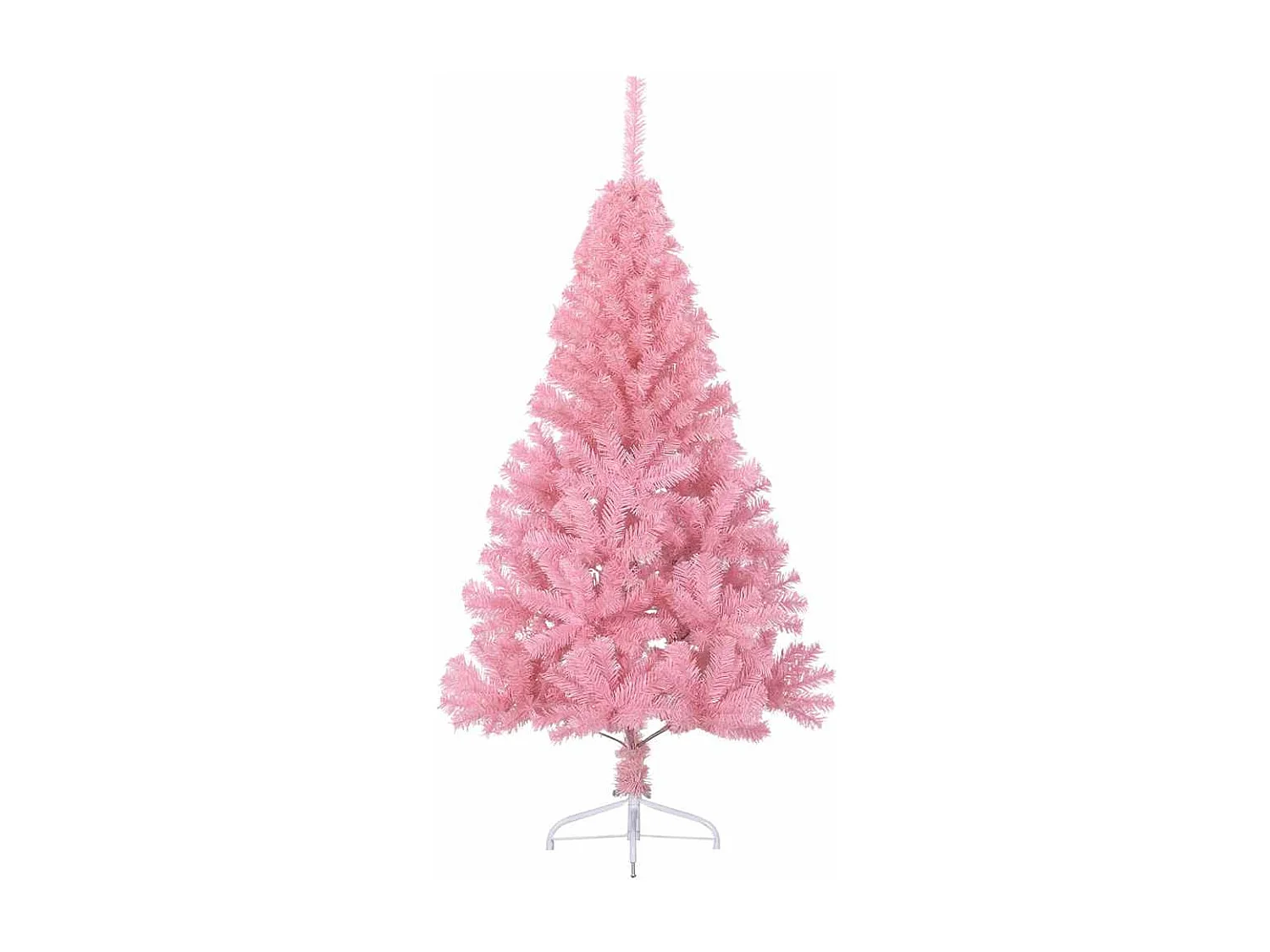 Albero di Natale Artificiale a Metà con Supporto Rosa 150cm PVC