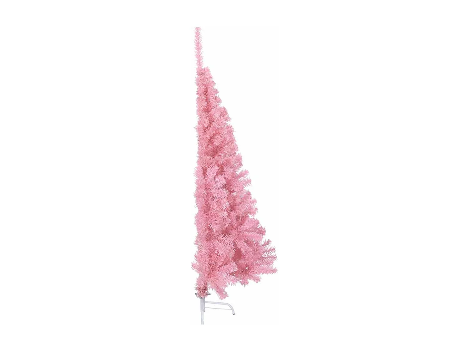 Albero di Natale Artificiale a Metà con Supporto Rosa 150cm PVC